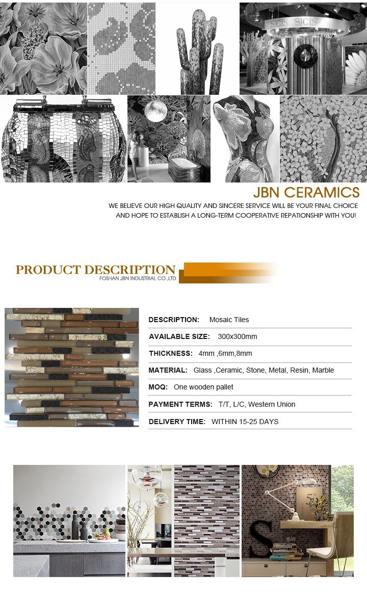 Resin Mosaic, Cold Spray Glass Mosaic for Living Room (M855086)