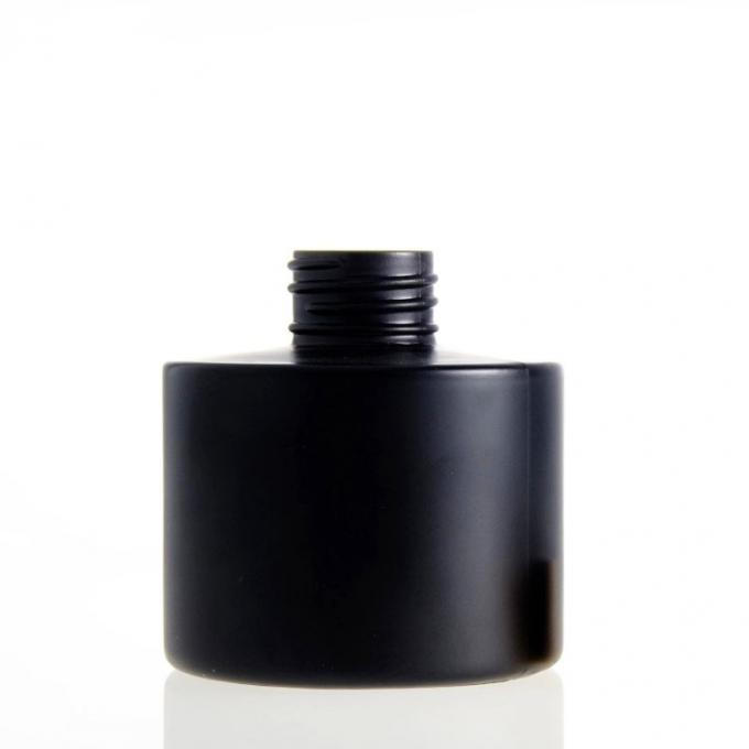 200ml Black Color Round Shape Diffuser Glass Bottle with Gloden Cap