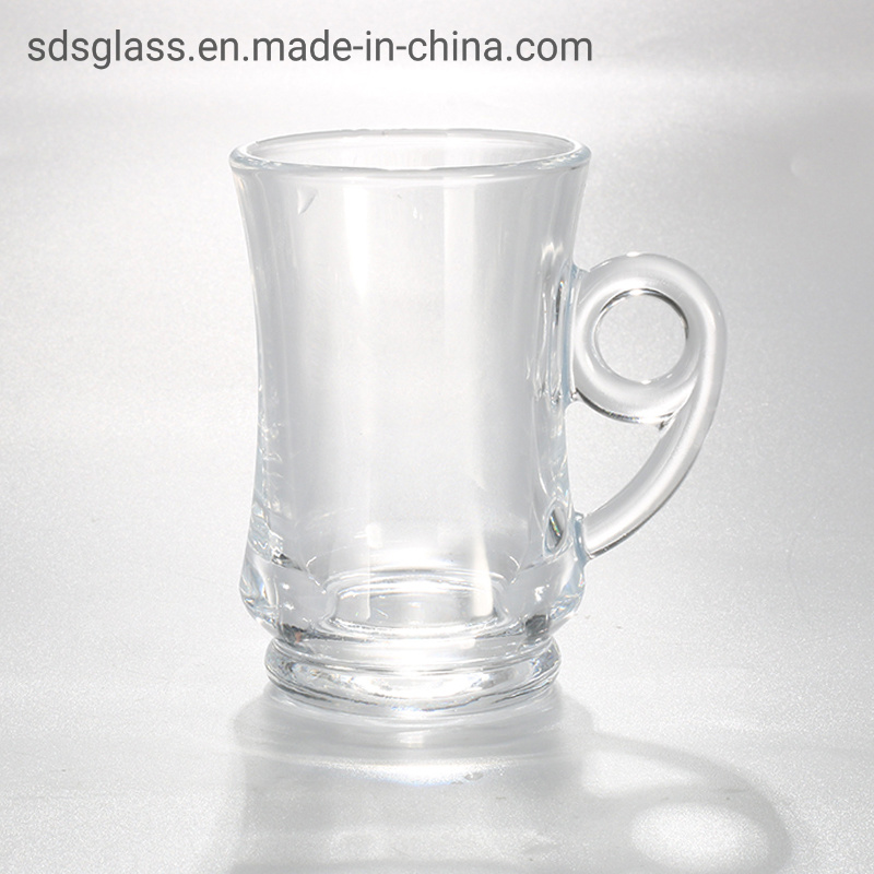Clear Glass Tea Cup Coffee Cup with Handle