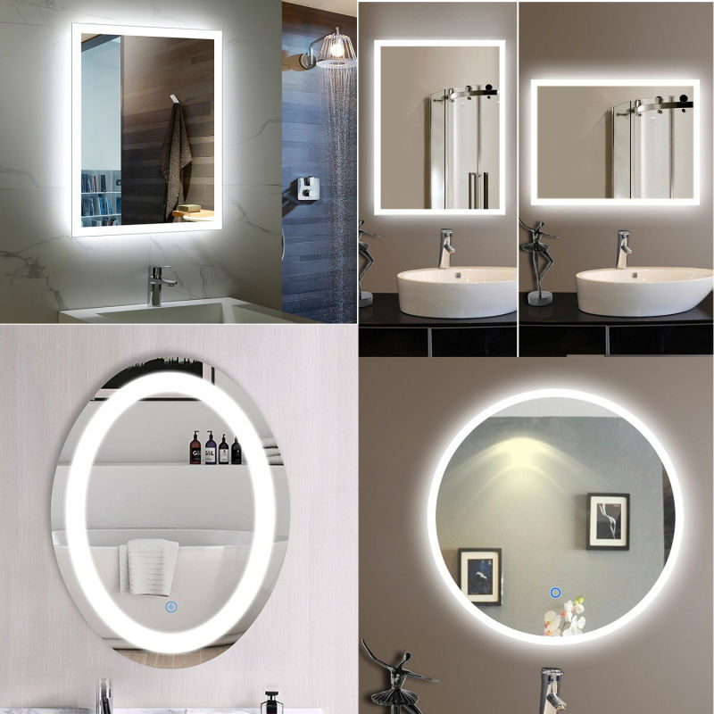 Decorative Wall Mounted Round Metal Mirror PS Framed Mirror for Bathroom Living Room