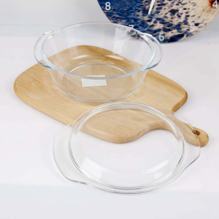 Wholesale Round High Borosilicate Glass Casserole with Glass Lid