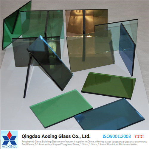 Light/Dark Blue Color/Colored/Tinted Reflective Glass for Building/Window