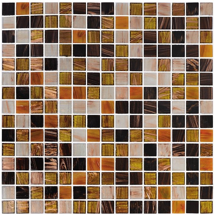 Glass Goldline Shower Brown Glass Mosaic Tile for Swimming Pool