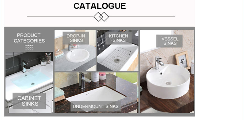Vitreous Sink, Undercounter Lavatory Porcelain Sink with Upc (1614)