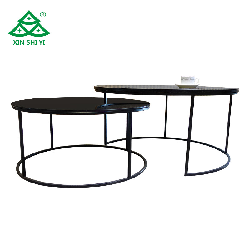 Tempering Glass Top Metal Coffee Table Glass Coffee Table