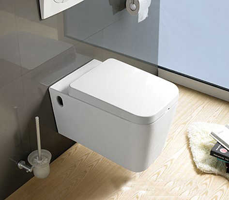 Bathroom Ceramic Rimless Wall Hung Toilet Bowls