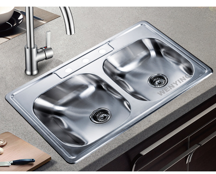 Available Project Double Bowl Sink Cheap Stainless Steel Sink for Kitchen