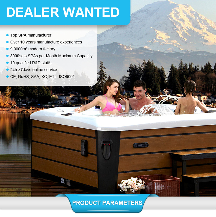 Round Hot Tub for Freestanding SPA Outdoor Whirlpool Bath Tub