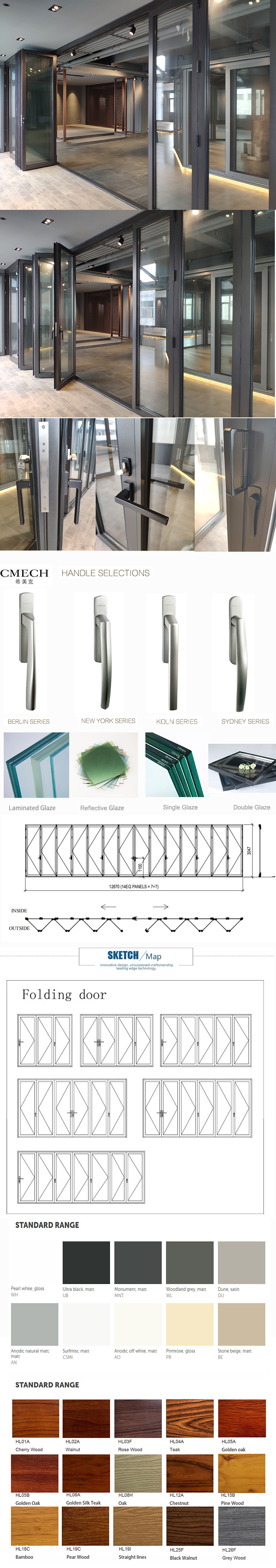 Contemporary Entry Aluminum Folding Doors