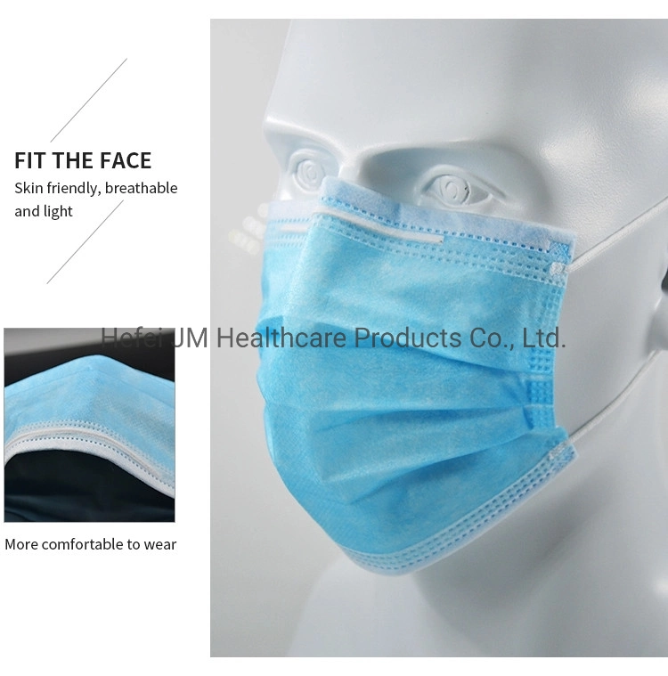 Maschera facciale monouso per bambini non tessuto a 3 strati a basso costo