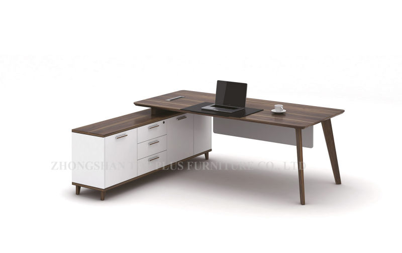L Shape Office Desk with Metal Legs Modern Office Table (M-T1619)