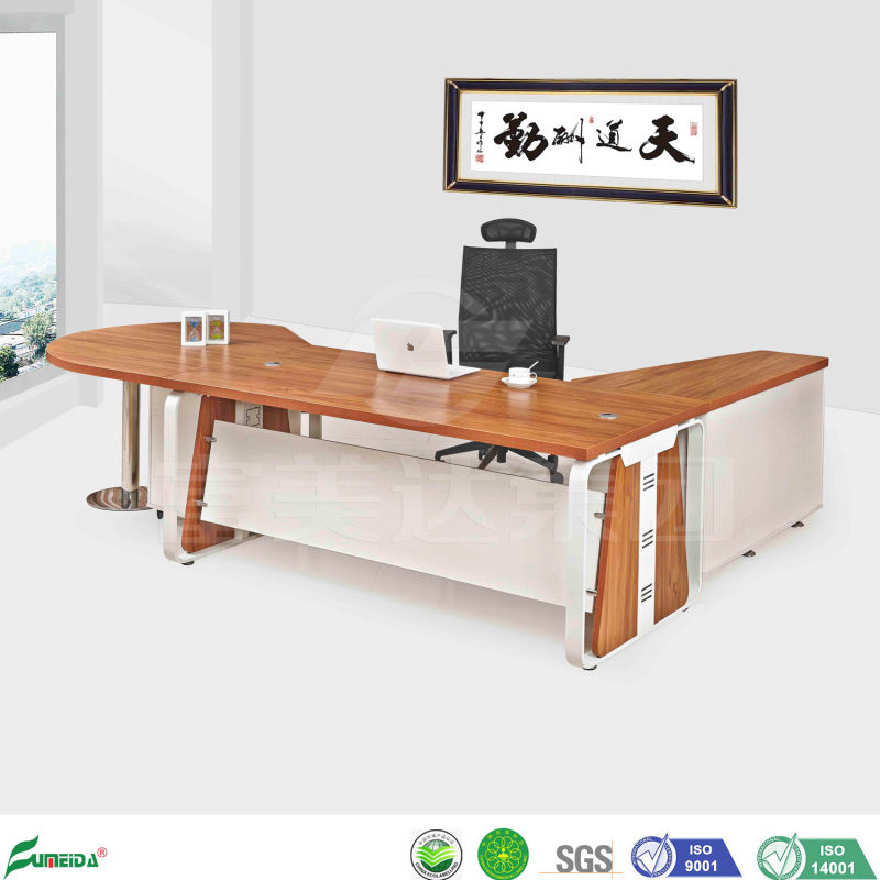 Wood Furniture Executive Table Office Manager Desk with Metal Legs