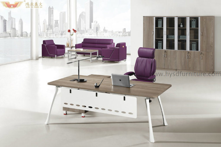 Fashion Office Executive Desk with Metal Legs