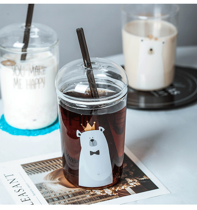 Borosilicate Handmade Glass Single Walled Bottle Glass Coffee Cup