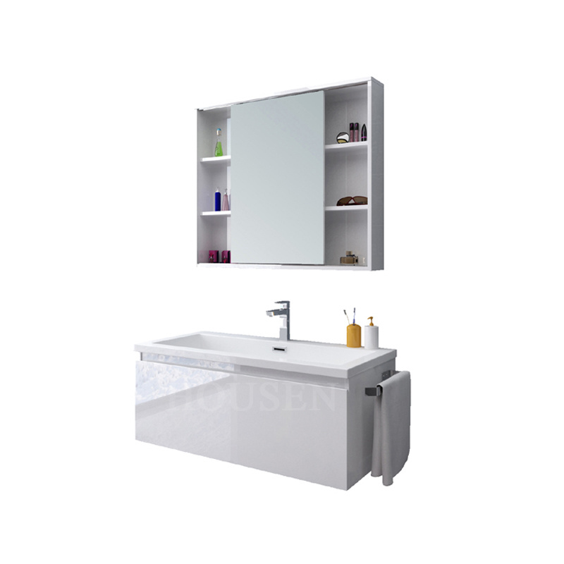 Mirror Movable Mirror Cabinet High Gloss Paint Bathroom Cabinet