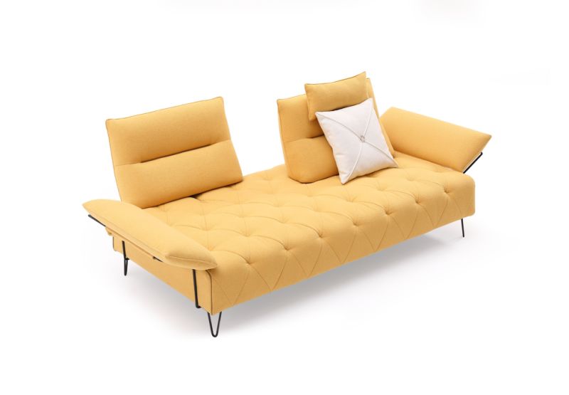 Modern Leather / Fabric Movable Back Sofas for Living Room Furniture