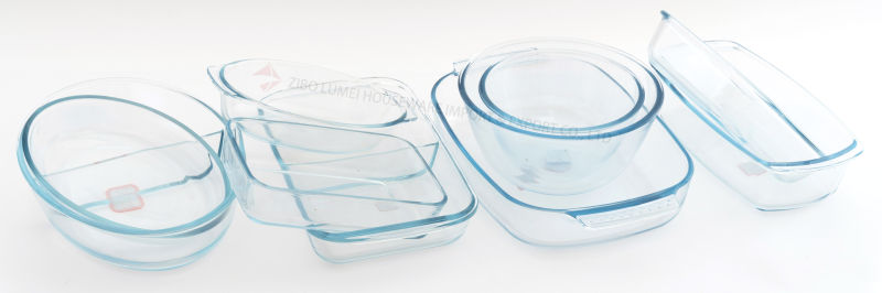 Round Borosilicate Glass Salad Bowl for Oven/Microwave/Dishwasher/Fridge