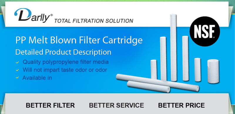 Darlly Custom 0.1 Micron Water Filter Plastic Filter Melt Blown Cartridge