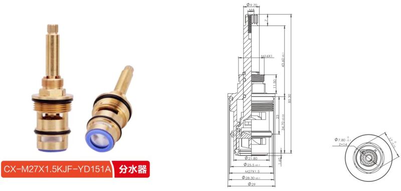 Chixin Single Handle Faucet Cartridge Brass Ceramic Cartridges
