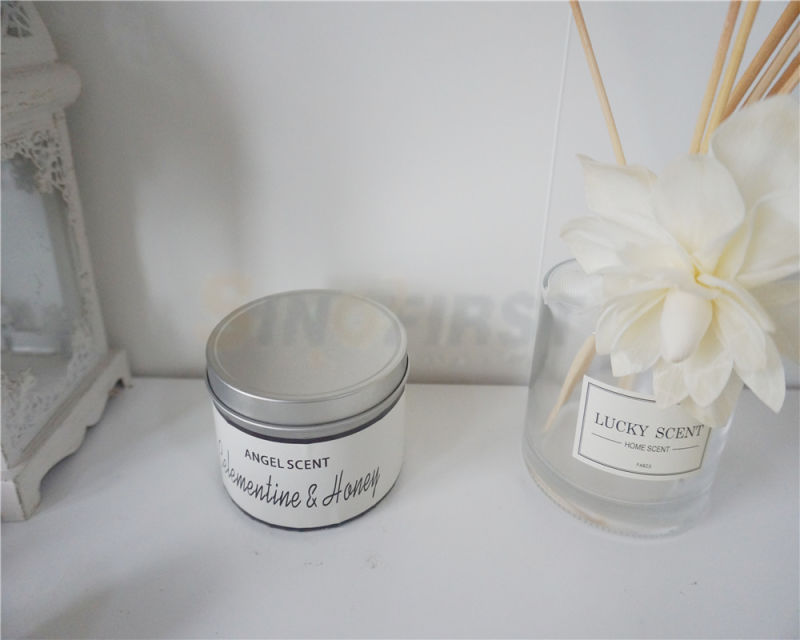 Tin Candle, Wax Candle, Decorative Tin Candle for Holiday and Wedding