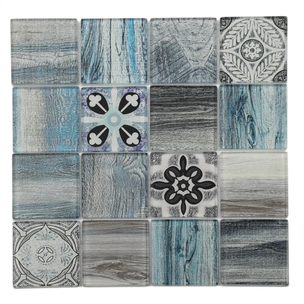 Hot Sale Blue Glass Mosaic Tile for Kitchen Backsplash Decoration