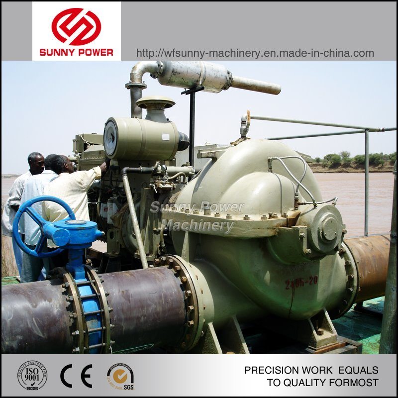 High Flow Double Suction Centrifugal Water Pump for Irrigation (6 inch diesel water pump)