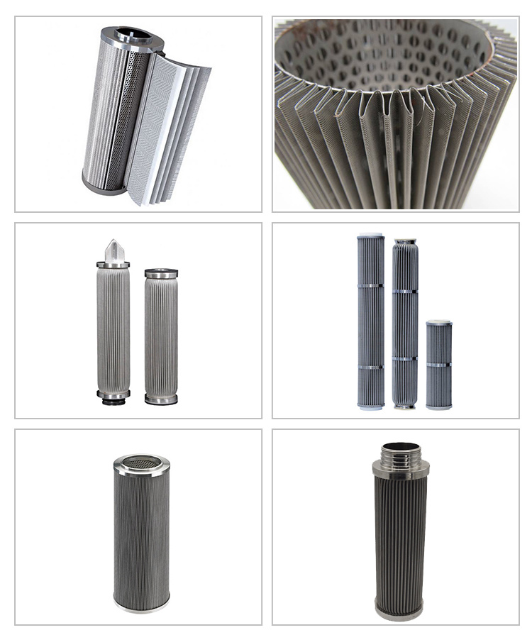 50 70 80 Micron Stainless Steel Pleated Cartridge for Oil Filter