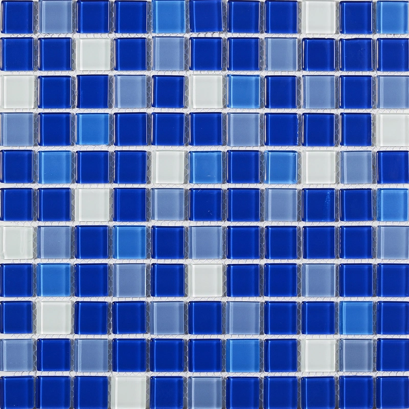 Blue Color Swimming Pool Bathroom Shower Floor Tile Wholesale Mosaic Glass Tile