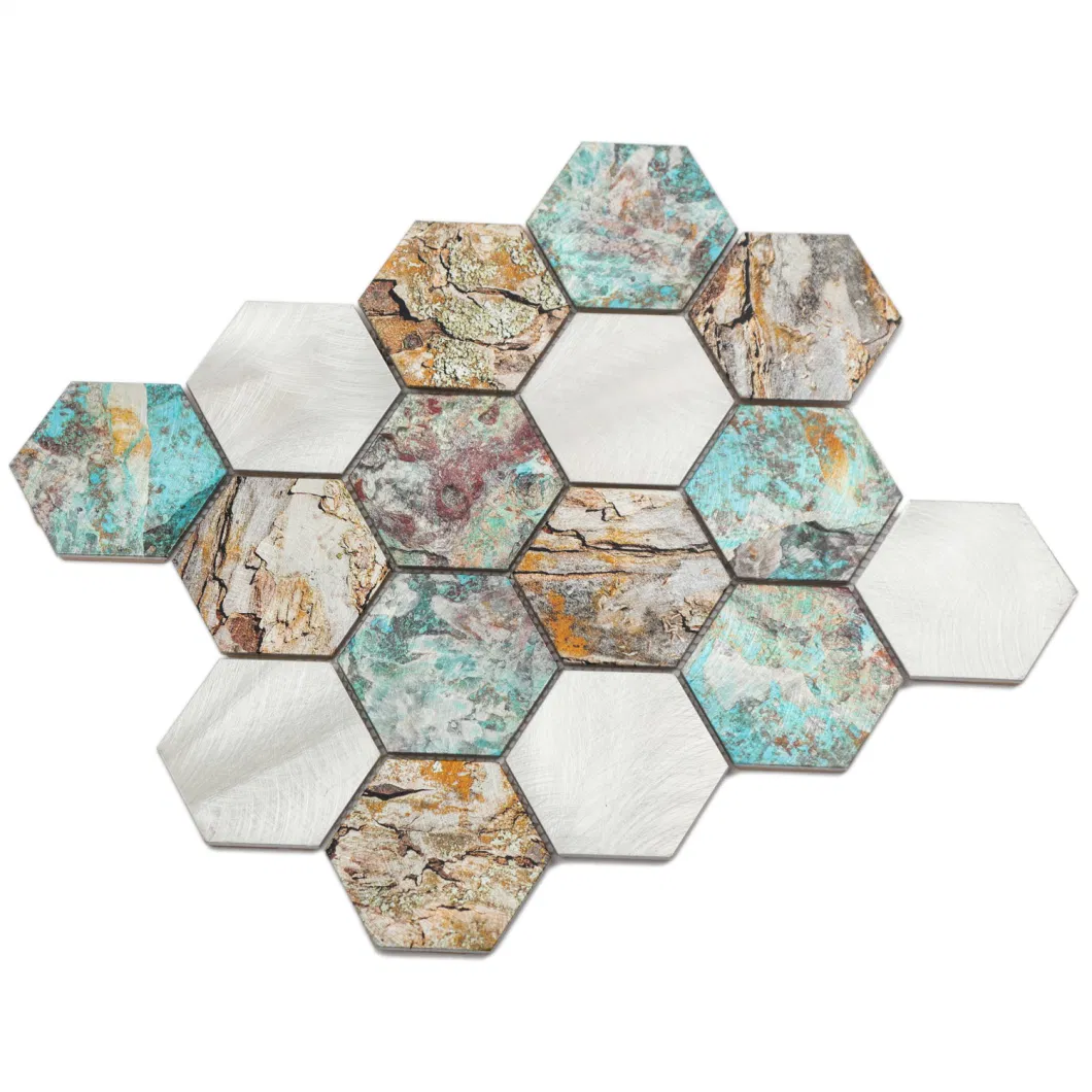 Factory Direct Hot Sale Blue Aluminum Alloy Mosaic Tile for Backsplash