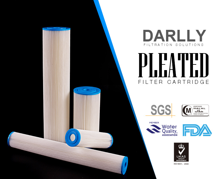 Darlly 5 Micron Sedimemt Swimming Pool Pleated PP Polyester Filter Cartridge