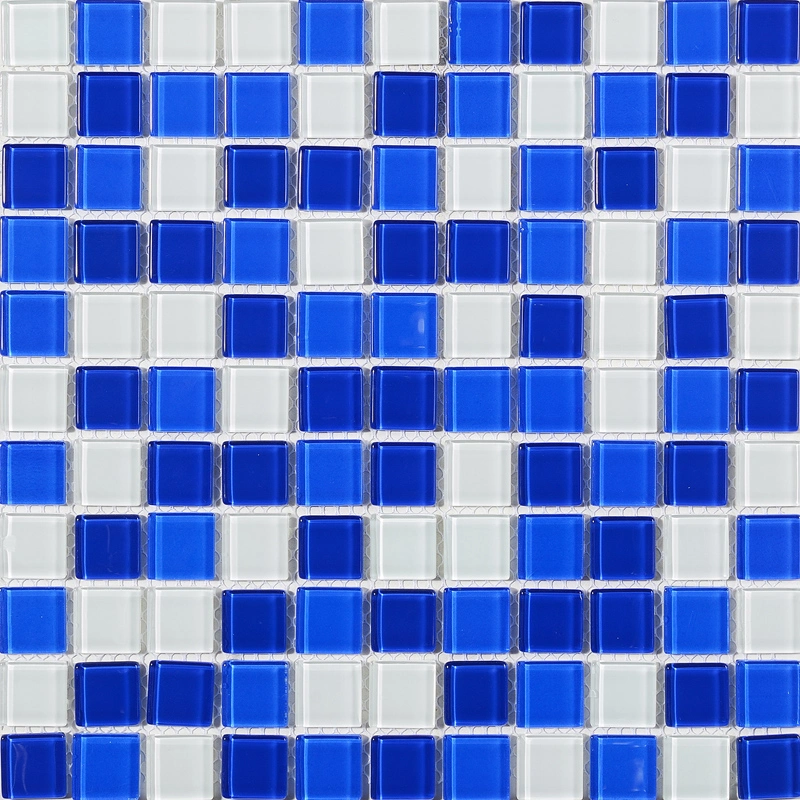 Blue Color Swimming Pool Bathroom Shower Floor Tile Wholesale Mosaic Glass Tile