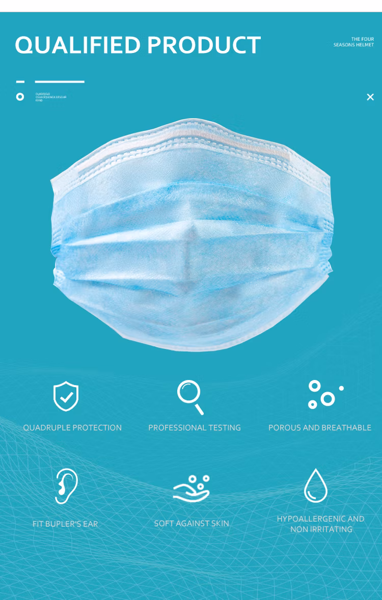 China High Quality Protective 3-Layer Face Mask for Breath
