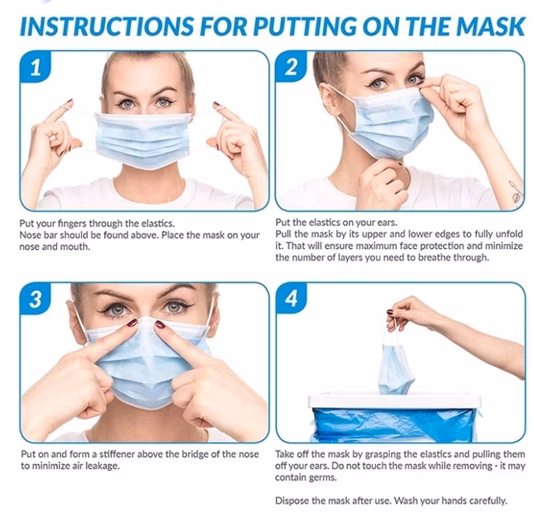 Disposable Anti Dust 50PCS Protective Non-Woven Dust Mask Thickened Disposable Mouth 3-Layer Face Mask