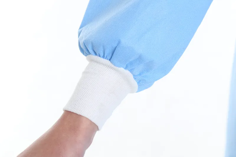 AAMI2/3 PP/SMS/PE Coated Surgical Gown Waterproof Blood Fluid Resistance