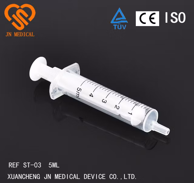Disposable Medical 3 Parts Syringe Luer Slip Concentric