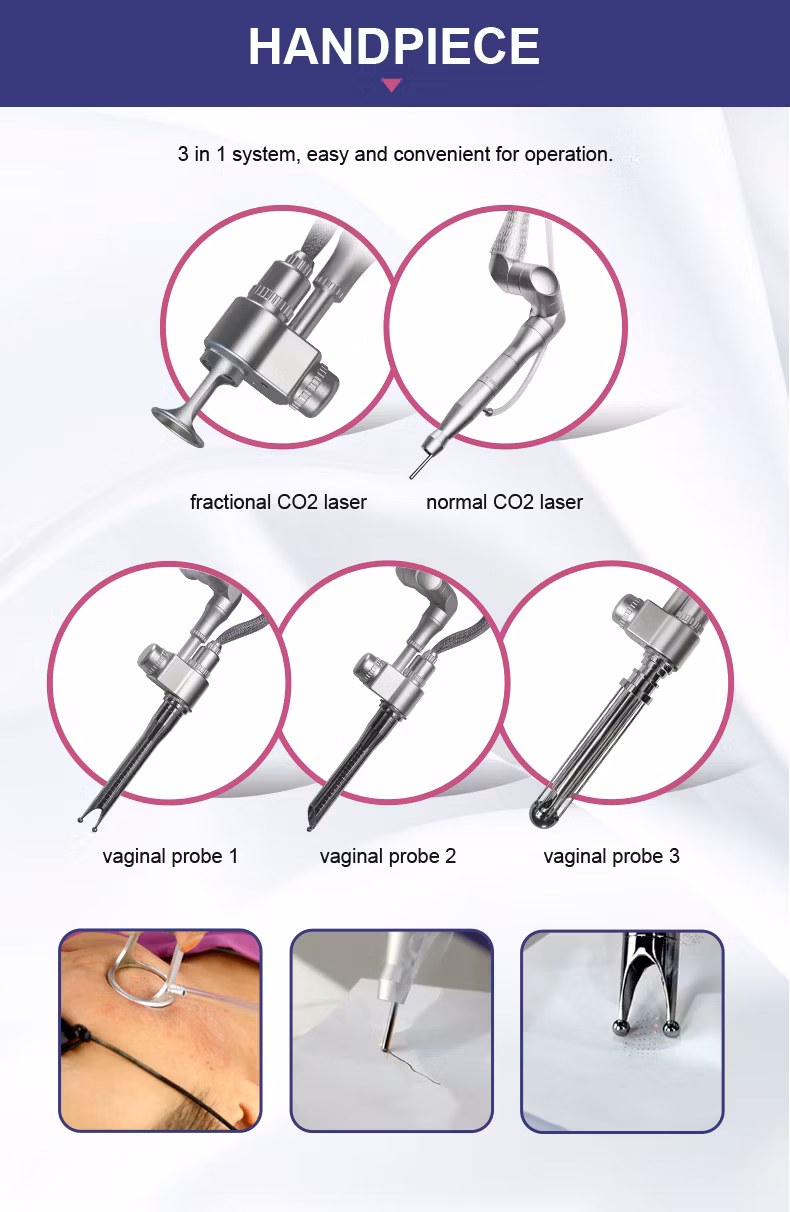 Vertical Fractional CO2 Laser Device CO2 Fractional Vaginal Tightening Laser Instrument for SPA