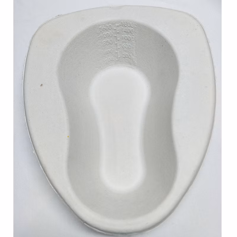 Eco-Friendly Nontoxic Approved Waterproofing Recycled Paper Pulp Disposable Bedpan