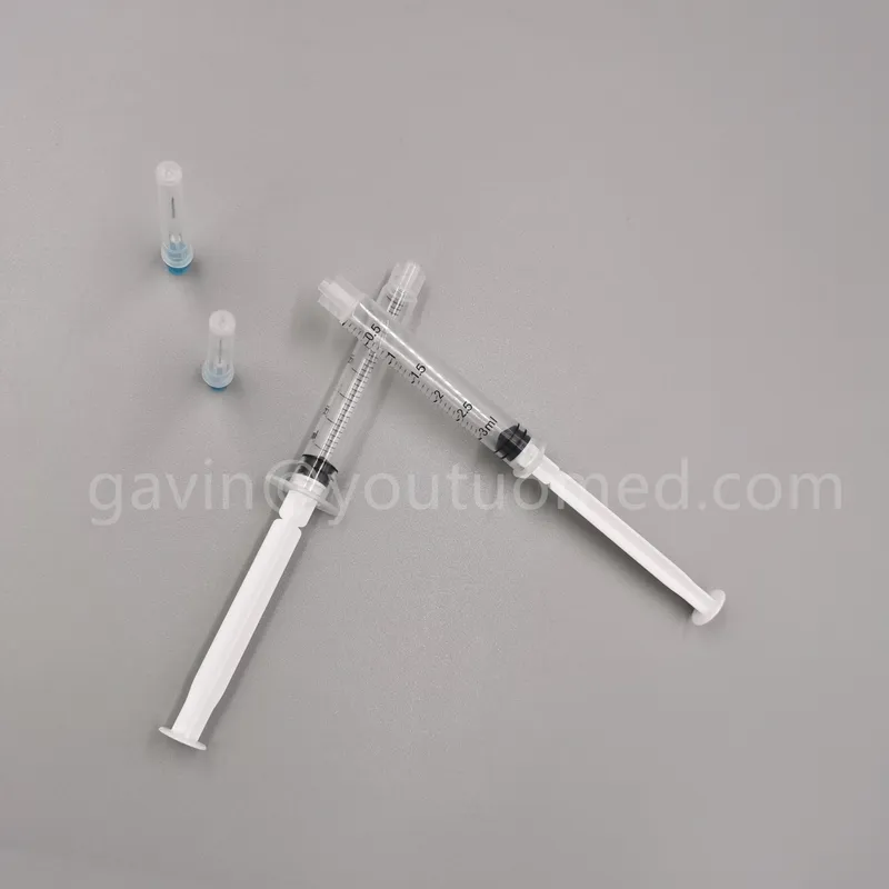 Three Part Syringe Dispensing Device Clinical Medical Syringe 1ml CE