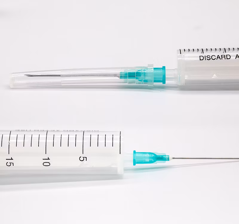 Disposable Two-Part 2ml Luer Slip Injection Syringe with Needle