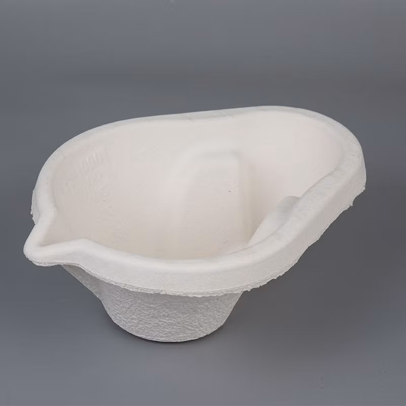Disposable Paper Pulp Bedpan 100% Biodegradable Material Bedpan