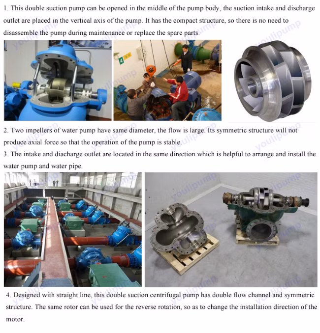 Hot Sale Double Suction Volute Casing Centrifugal Water Pump