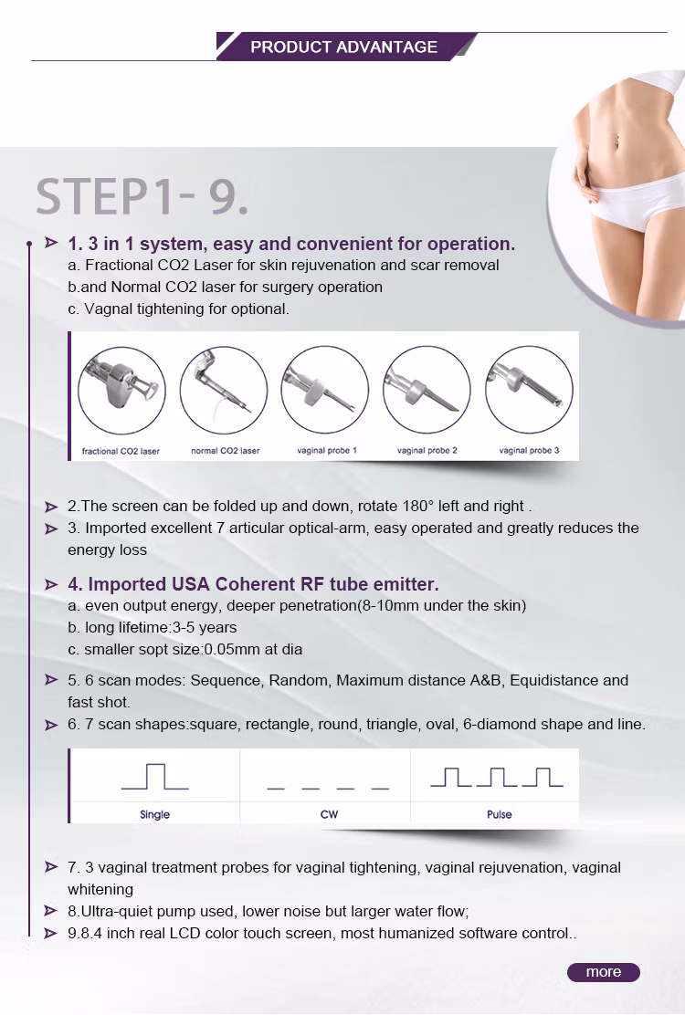 USA Coherent RF Fractional CO2 Laser Vaginal Therapy Beauty Equipment