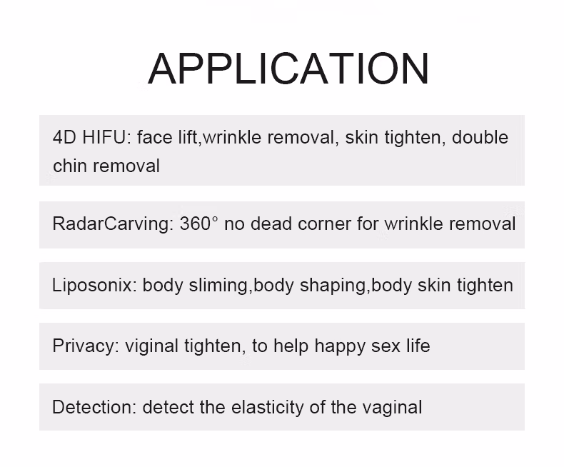 Factory Price Multifunction Ultrasound Face Lift Facial Wrinkle Removal Microsonic Vaginal Hifu for Sale