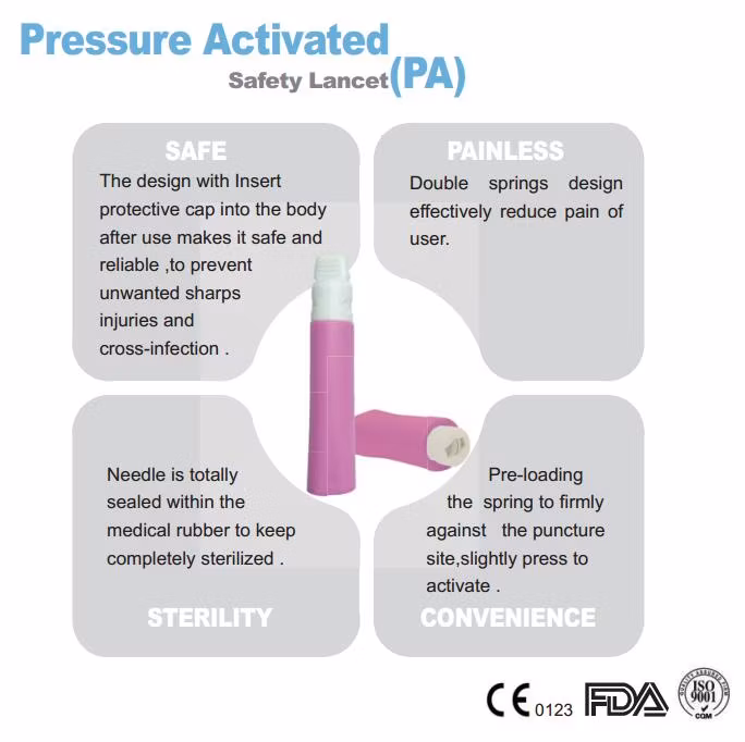 Personal Use Medical Sterile Safety Blood Lancet