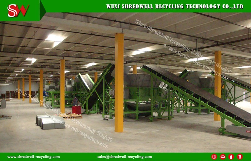 Shredwell Turnkey Scrap Tire Recycling Plant for Waste Tyre Recycle