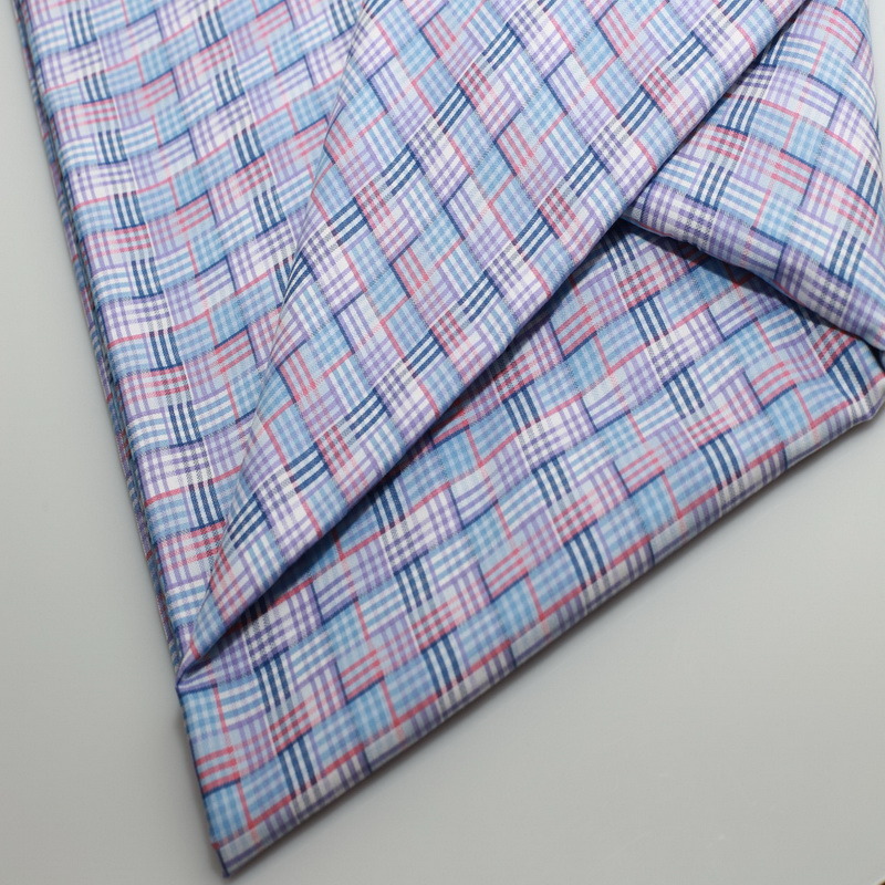 Hot Selling 100% Cotton Check Fabric Cotton Shirt Fabric