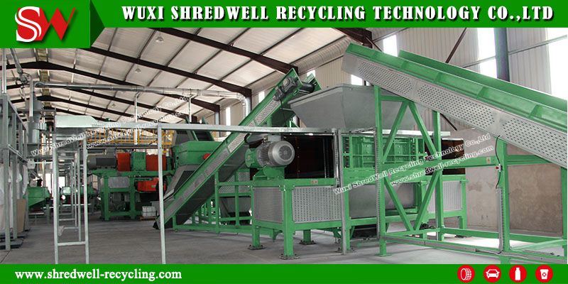 75kw Tire Shredder for Recycling OTR Tires/Truck Tyre/Car Tire