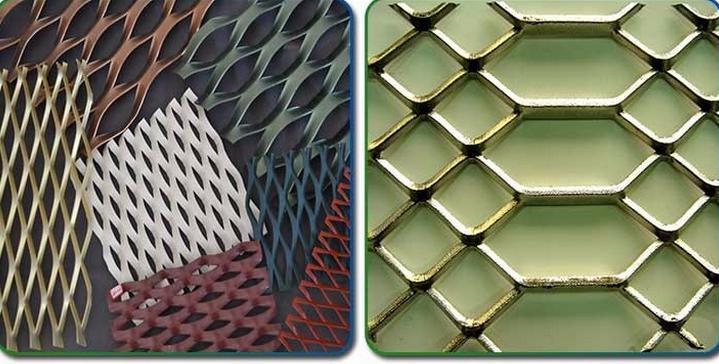 PVDF Coating Aluminium Sheet Expanded Aluminum Metal Mesh Cladding