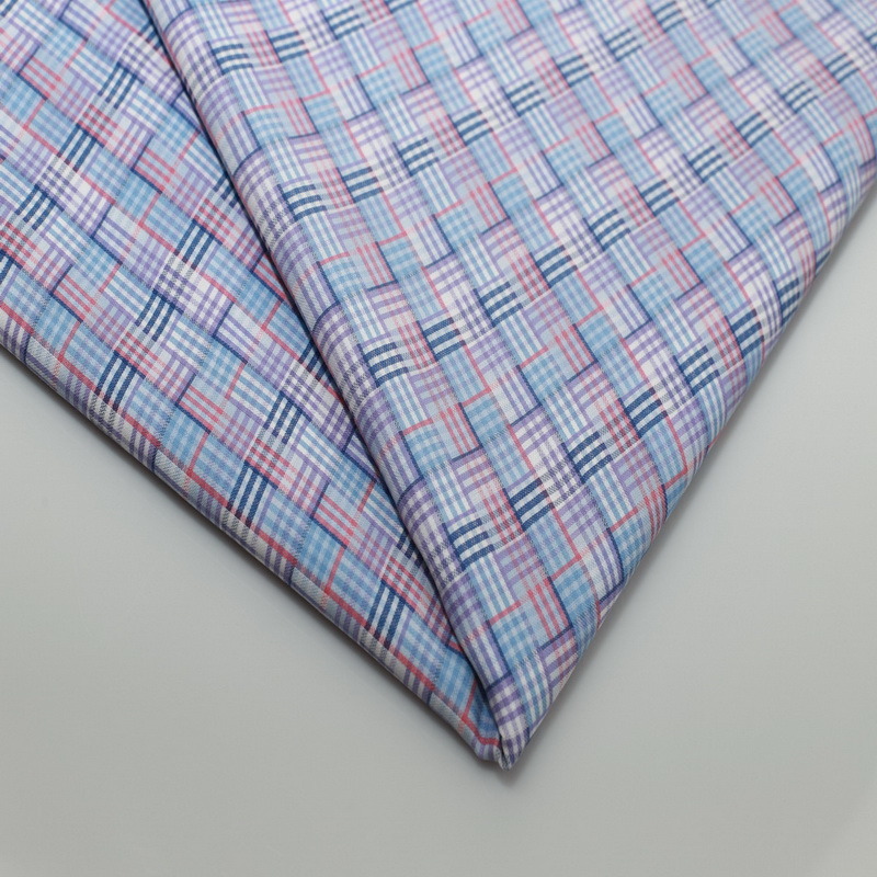 Hot Selling 100% Cotton Check Fabric Cotton Shirt Fabric