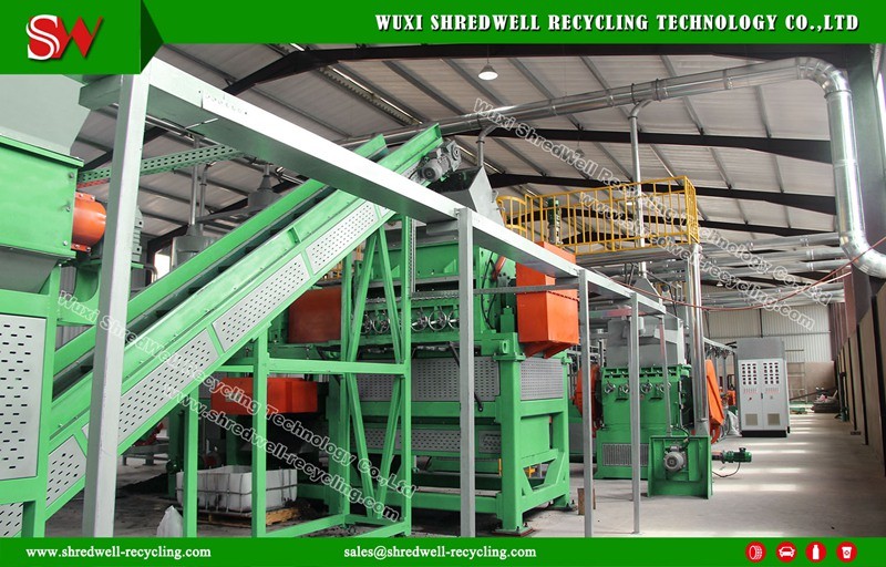 Shredwell Turnkey Scrap Tire Recycling Plant for Waste Tyre Recycle